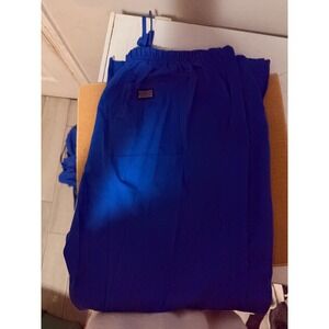 Cherokee Workwear Scrub Pants Royal Blue Drawstring Elastic Waist Style 4101 2x
